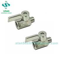 Stainless Mini Ball Valve NPT Famale x Male Thread