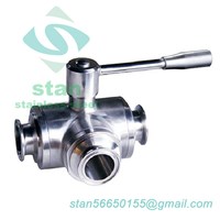 Stanitary Stainless Steel Heavy-Duty Three-Way Quick-Fix Ball Valveball Valve