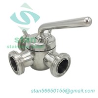 Stanitary Stainless Steel Three Way Ball Valve