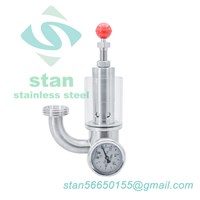 Sanitary Elbow Bend Type Pressure Release Valve with Pressure Gauge